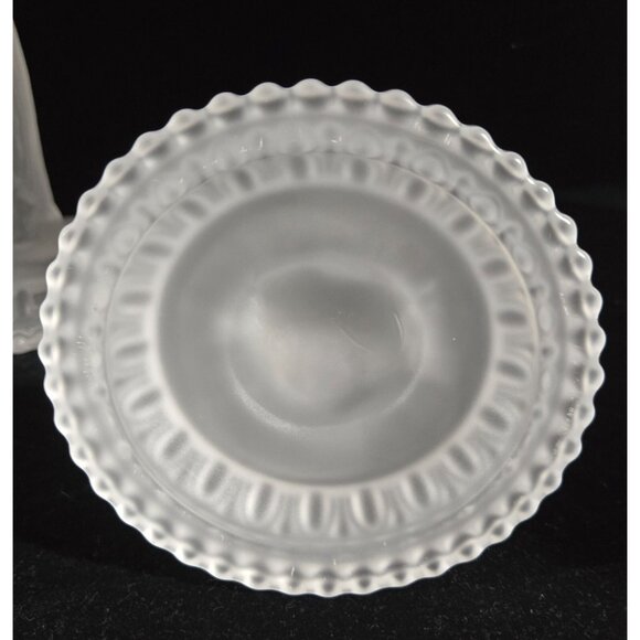 Vintage Fostoria Frosted Glass Figural Candlesticks Rebecca at the Well - Picture 7 of 10